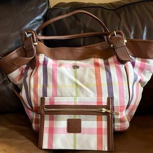 Burberry tote bag with attached coin purse